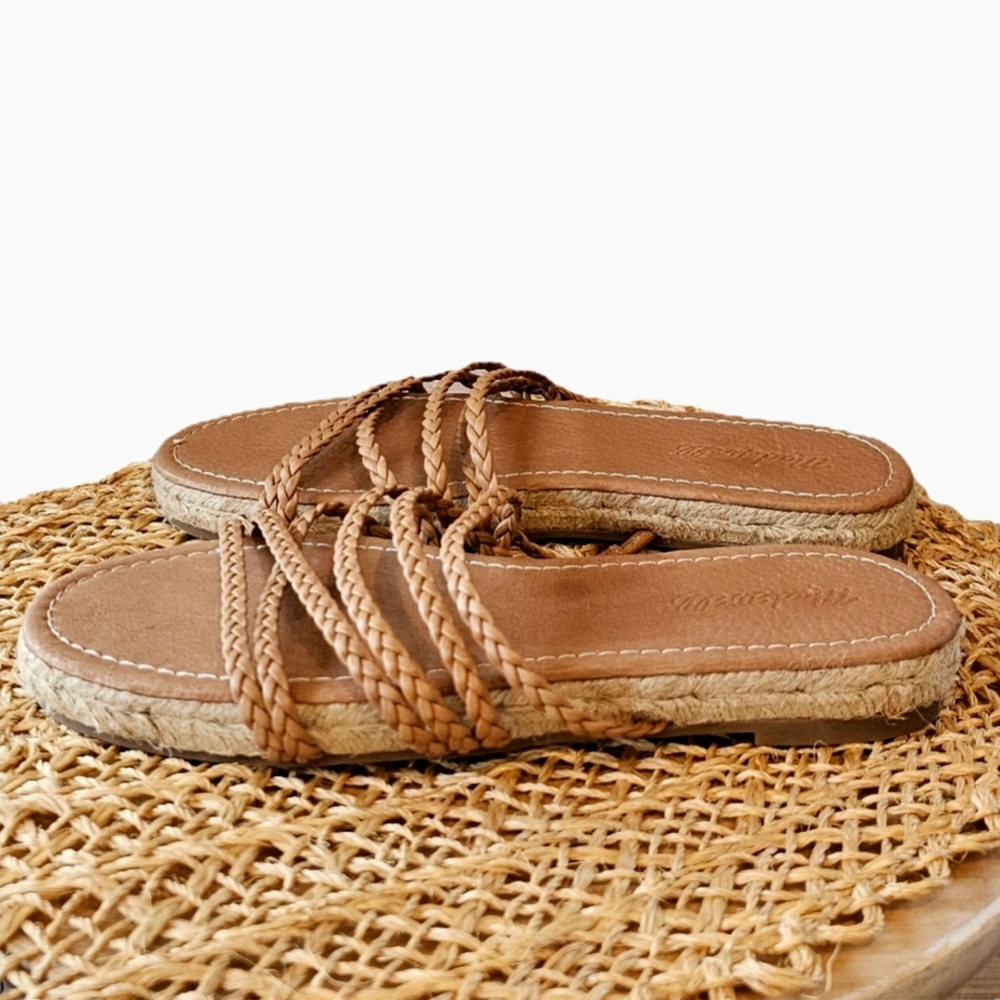 Madewell The Kathryn Espadrille Leather Slide Sandal - Picture 10 of 13